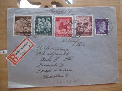 Deutsches Reich, R-kuori vuodelta 1944 äiti ja lapsi merkit