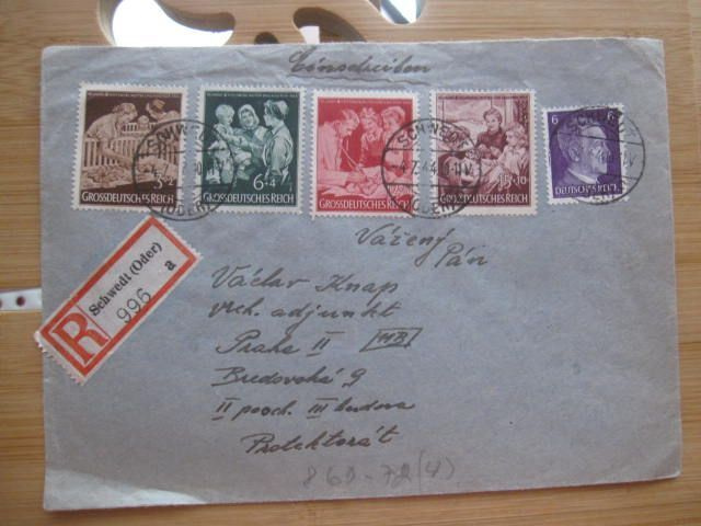 Deutsches Reich, R-kuori vuodelta 1944 äiti ja lapsi merkit