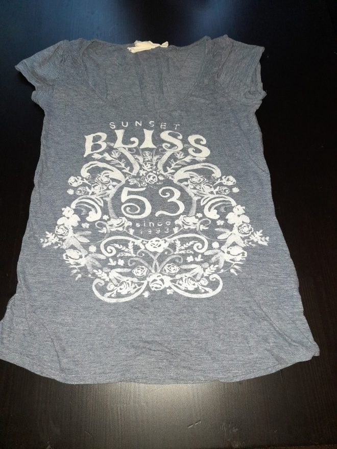 Toppi / t-paita : sininen t-paita koko S