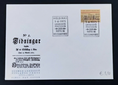 1971 FDC Suomen lehdistö