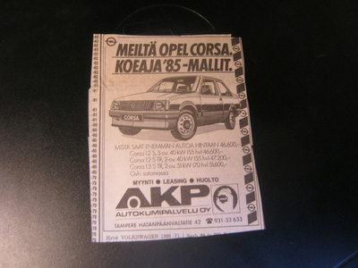 mainos Opel Corsa
