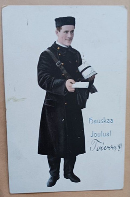 Postimies tuomassa Joulupostia, kulk.