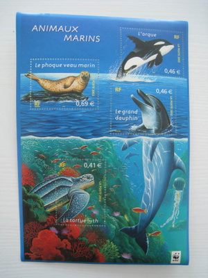Postimerkkiarkki Animaux Marins RF