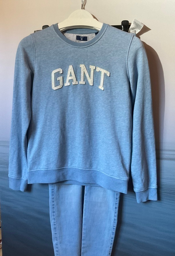 GANT vaalea farkun sininen logo college S