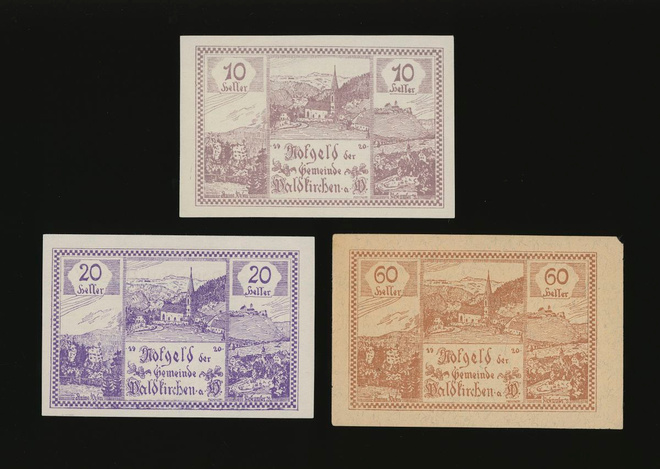 Itävalta 10, 20, 60, Heller, Waldkirchen am Wesen 1920