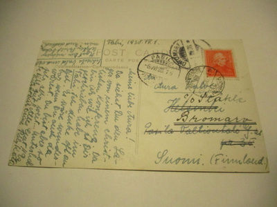 1938 Unkari kortti via Pasila Bromarviin