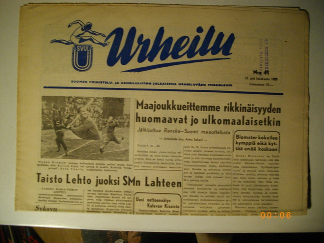 Urheilu lehti Nro 41/1950 (5.11)