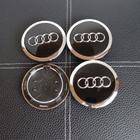 Audi vannekeskiöt – Kromireunus, Kromi-Musta – 69mm (4kpl - pikkukuva 3