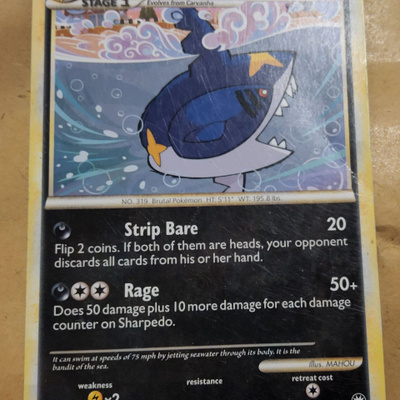 Sharpedo #30 Pokemon Triumphant RARE non holo card