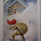 Joulukortti vintage kulkenut - pikkukuva 1
