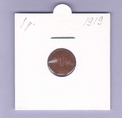1 penni v.1919 KM#23 (leimakiiltoa)