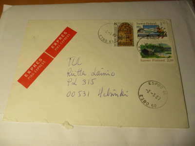 1987 Espoo 60 pikakuori Hkiin saman päivän toimitus