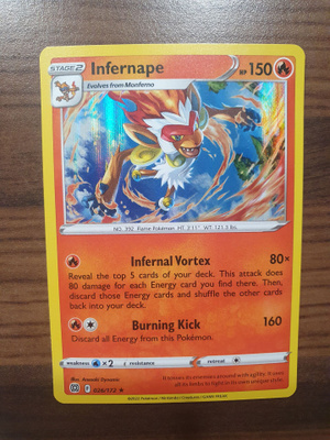 Pokemon Infernape 026/172 Holo rare