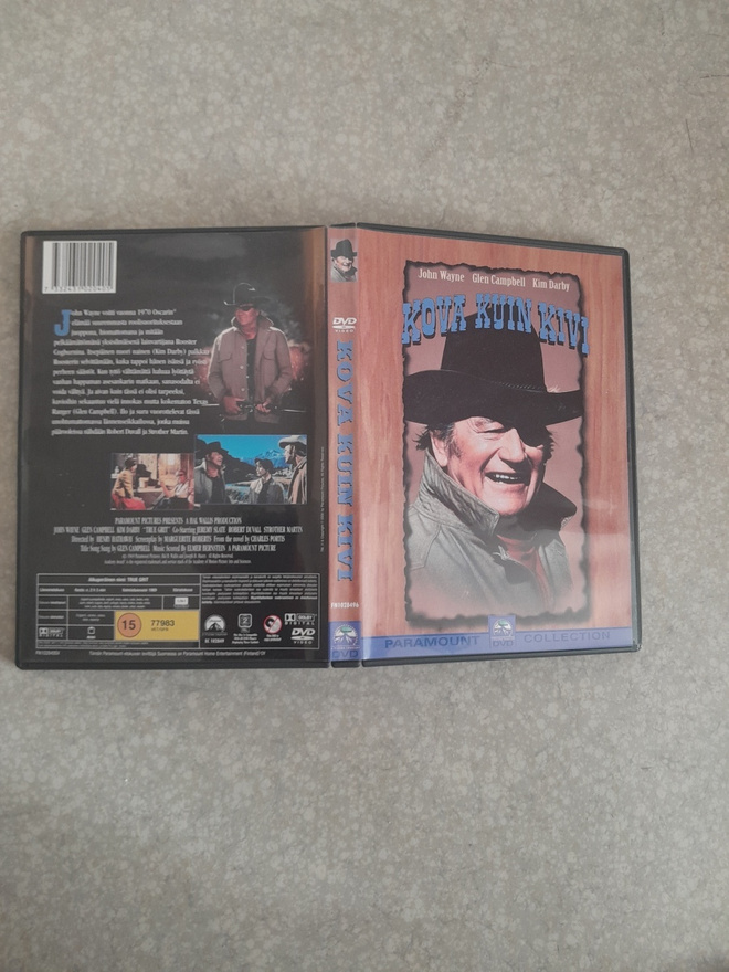 Kova kuin kivi dvd,john wayne,true grit