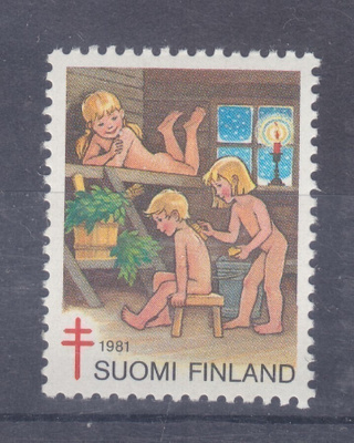 1981 TUB joulumerkki postituoreena.