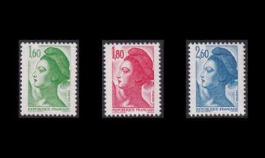 Ranska 2338-40A ** Käyttösarja Liberté (1982)