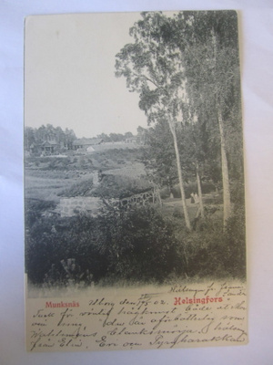 VANHA Postikortti Helsinki Munkkiniemi 1902