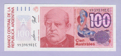 Argentiina 100 Australes v.1985 UNC P-327