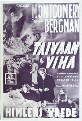 Elokuvajuliste: Taivaan viha (Ingrid Bergman)
