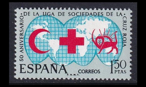Espanja 1813 ** Punaisen Ristin Liitto 50v (1969)
