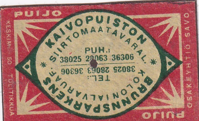 Kaivopuiston Siirtomaatavara, Puijo    b588