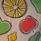 Värikäs isokuvioinen sisustuskangas 150x165cm x 2 - pikkukuva 3