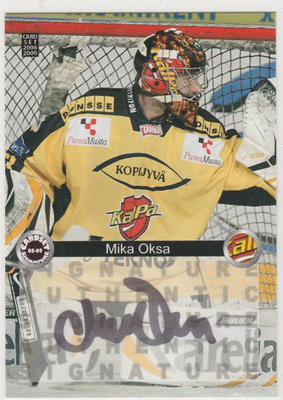 2008/09 Cardset Signature Mika Oksa , Kalpa
