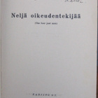 Edgar Wallace: Neljä oikeudentekijää, Karisto 1939. 2p. 208s - pikkukuva 4