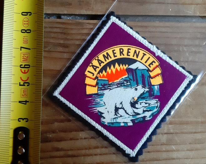 Jäämerentie vintage kangasmerkki