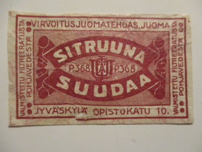 SITRUUNA SUUDAA VIRVOITUSJUOMATEHDAS JUOMA JYVÄSKYLÄ H-0021