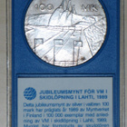 100 markkaa 1989 Hiihdon MM-kilpailut Lahdessa - pikkukuva 2