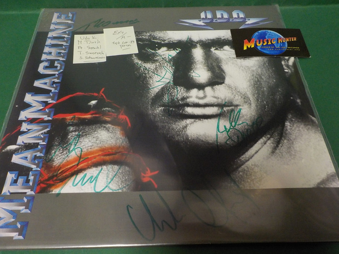 UDO - MEAN MACHINE EX+/M- LP KOKO BÄNDIN NIMMAREILLA