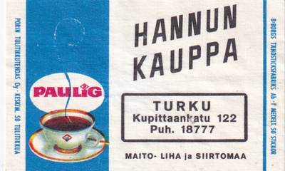 Turku, Hannun Kauppa , Paulig   b581