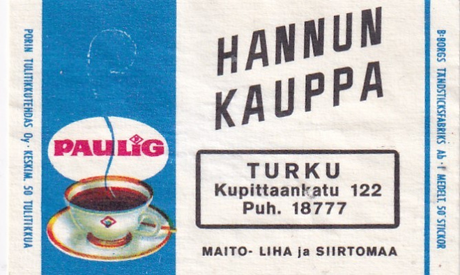 Turku, Hannun Kauppa , Paulig   b581