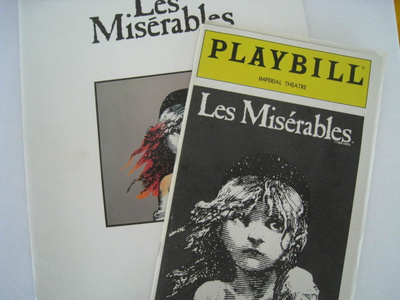 Käsiohjelma Playbill Les Misérables