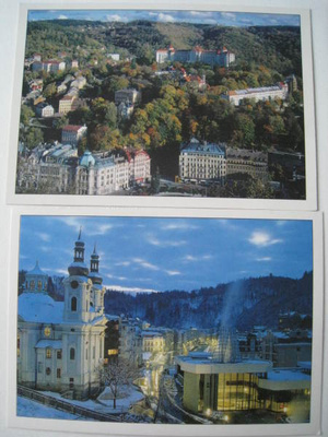 Karlovy Vary – 2 maisemakorttia