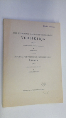 Korkeimman hallinto-oikeuden vuosikirja 1975 B, Verotus