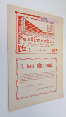 Postimerkki vuosikerta 1957 nro 1 : filateelinen ilmoitus...
