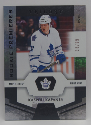 2016-17 Upper deck Trilogy Black Kasperi Kapanen /99