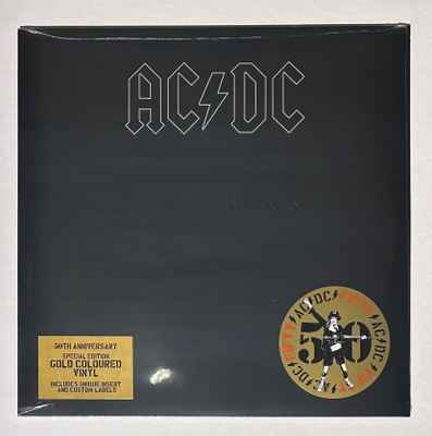AC/DC: Back In Black - LP 50th, Gold Vinyl, uusi