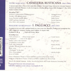 MASCAGNE, LEONCAVALLO - CAVALLERIA RUSTICANA, PAGLIACCI - pikkukuva 2