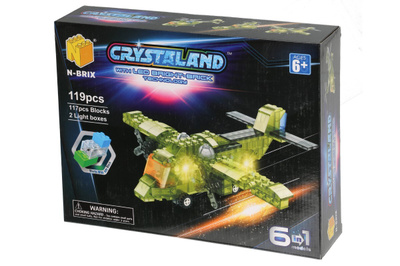 Crystaland Lentokone rakennuspalikat valoilla, UUSI