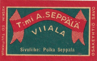 Viiala. T:mi A. Seppälä, Osakeyhtiö Savo . s47