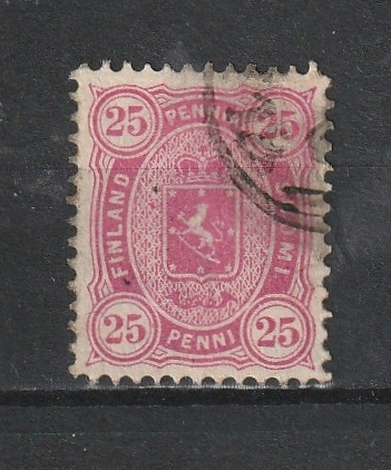 1882 25 pennin Vaakunamerkki leimattuna
