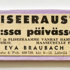 Vanha pliseerauspalvelun mainos magneettina * 50-luku - pikkukuva 1