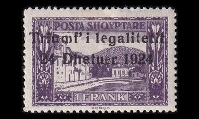 Albania 110 * Hallituksen kaatuminen 1 Fr (1925)