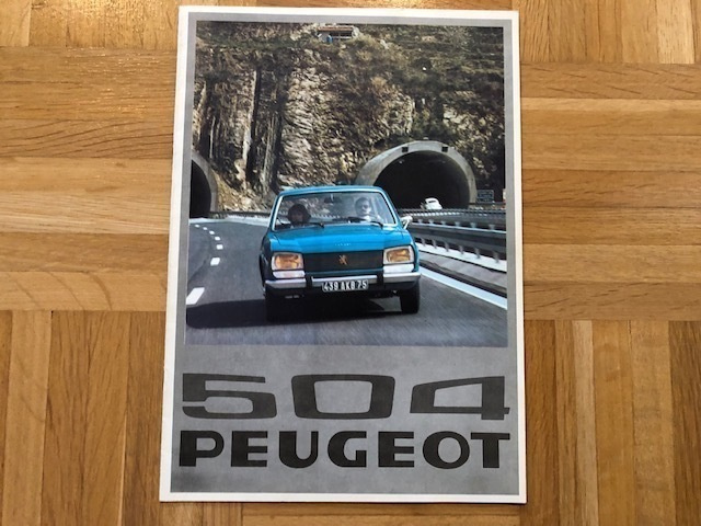 Esite Peugeot 504, vuodelta 1976