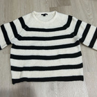 Esmara raidallinen neulepusero, S / Black & cream pullover - pikkukuva 1
