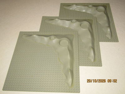 3 KPL LEGO Classic Space Crater Plate