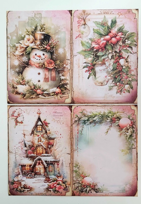 TAUSTAPAPERIT "Joulu3" 14 x 21 cm/2 kpl  "
